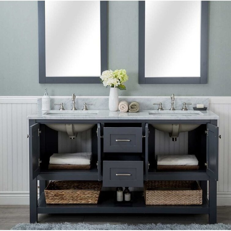 Red Barrel Studio® Furlow 60" Double Bathroom Vanity Set Wayfair